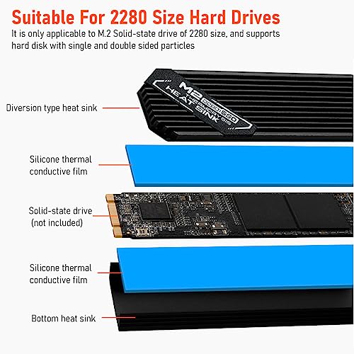 ZORBES® M.2 SSD NVMe Heat Sink 2280 Hard Disk Aluminum with Thermal Pad for PCIe SATA PC Radiator 3 PCS ZORBES® M.2 SSD NVMe Heat Sink 2280 Hard Disk Aluminum with Thermal Pad for PCIe SATA PC Radiator 3 PCS